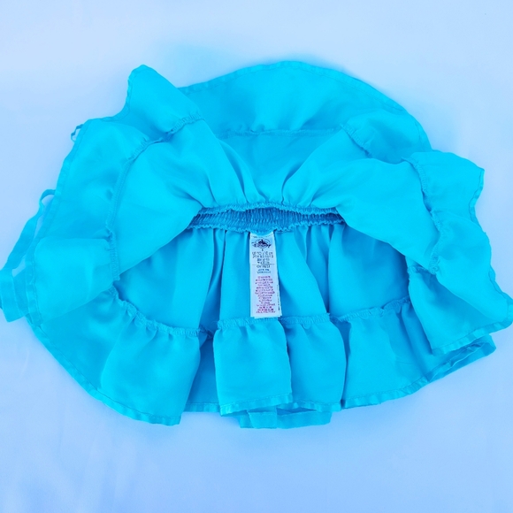 Disney Parks Princess Cinderella Blue Sparkle Ruffle Fluffy Skirt Sz-5 Pre-Owned - Picture 4 of 7